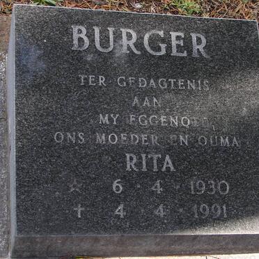 BURGER Rita 1930-1991