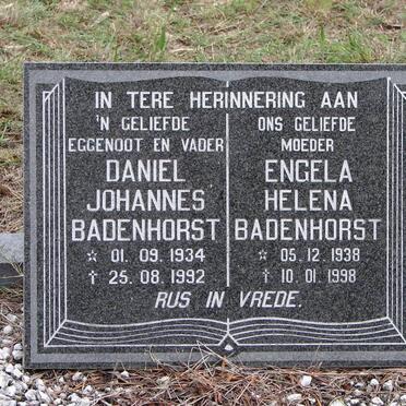BADENHORST Daniel Johannes 1934-1992 &amp; Engela Helena 1938-1998