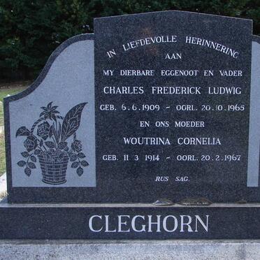 CLEGHORN Charles Frederick Ludwig 1909-1965 &amp; Woutrina Cornelia 1914-1967