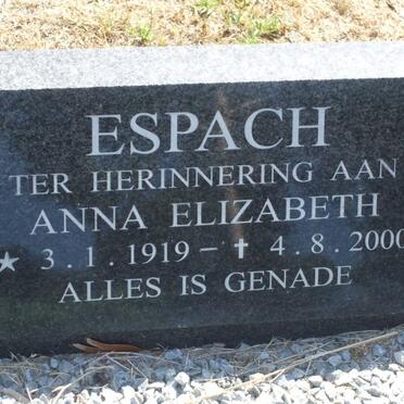 ESPACH Anna Elizabeth 1919-2000