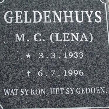 GELDENHUYS M.C. 1933-1996