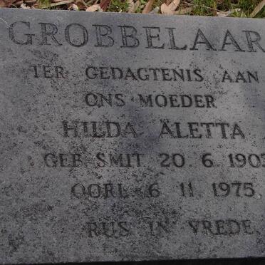 GROBBELAAR Hilda Aletta nee SMIT 1903-1975