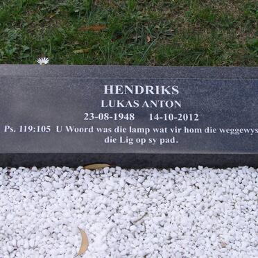 HENDRIKS Lukas Anton 1948-2012