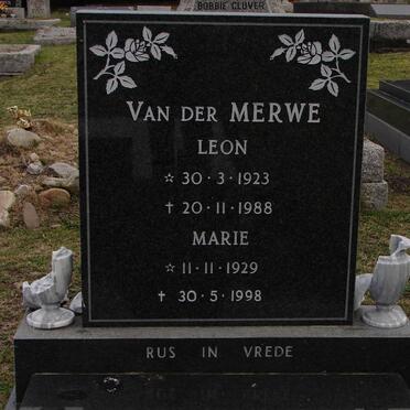 MERWE Leon, van der 1923-1988 &amp; Marie 1929-1998