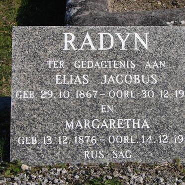 RADYN Elias Jacobus 1867-1922 &amp; Margaretha 1876-1953