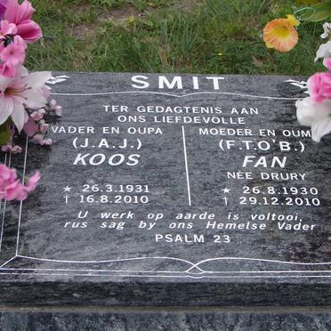 SMIT J.A.J. 1931-2010 &amp; F.T.O'B. DRURY 1930-2010