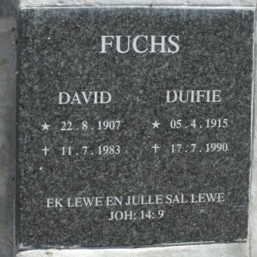 FUCHS David 1907-1983 &amp; Duifie 1915-1990