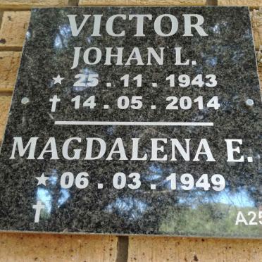 VICTOR Johan L. 1943-2014 &amp; Magdalena E. 1949-