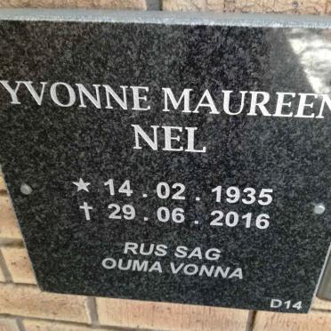 NEL Yvonne Maureen 1935-2016