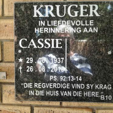 KRUGER Cassie 1937-2015