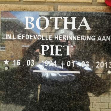 BOTHA Piet 1934-2013