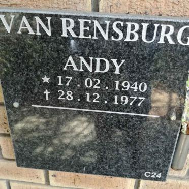 RENSBURG Andy, van 1940-1977