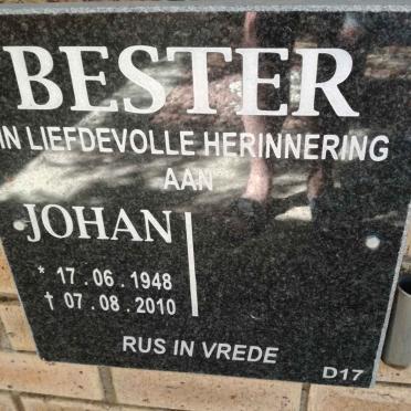 BESTER Johan 1948-2010