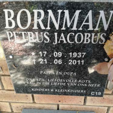 BORNMAN Petrus Jacobus 1937-2011