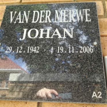 MERWE Johan, van der 1942-2006