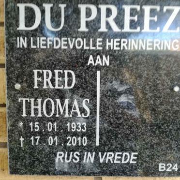 PREEZ Fred Thomas, du 1933-2010