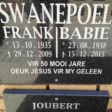 SWANEPOEL Frank 1935-2009 &amp; Babie 1938-2015