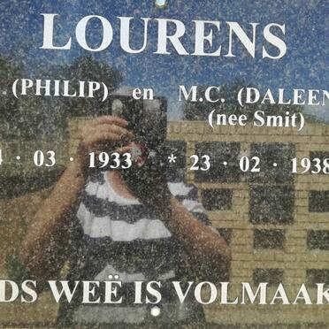 LOURENS P.R. 1933- &amp; M.C. SMIT 1938-