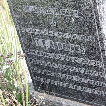 ABRAHAMS T.E.1878-1951