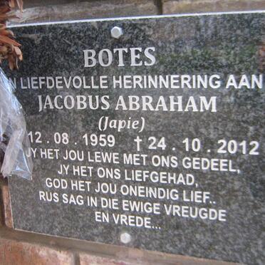 BOTES Jacobus Abraham 1959-2012