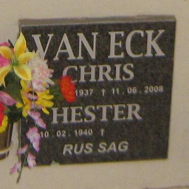ECK Chris, van 1937-2008 &amp; Hester 1940-