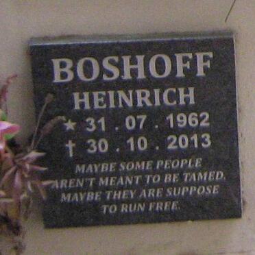 BOSHOFF Heinrich 1962-2013