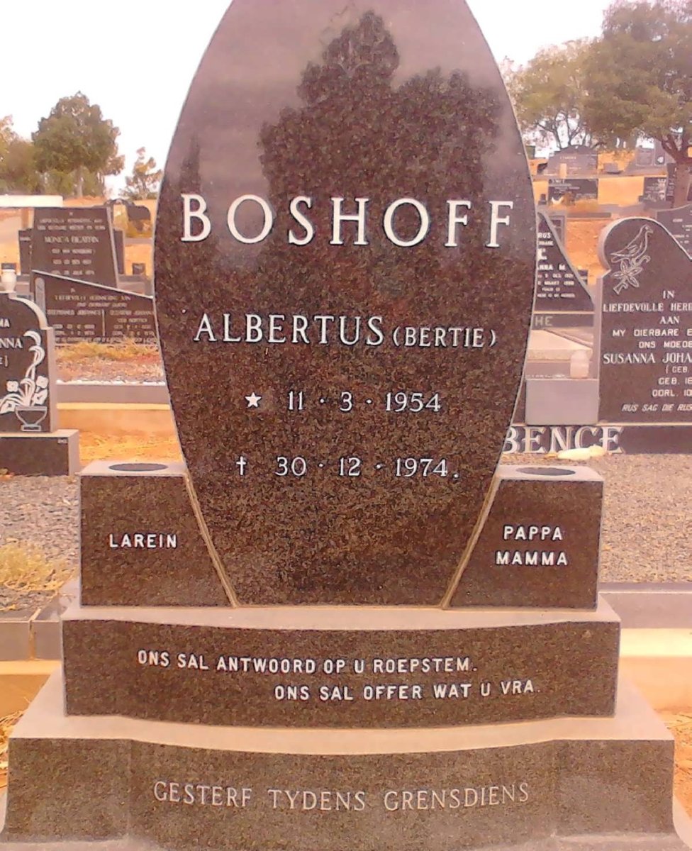 BOSHOFF Albertus 1954-1974