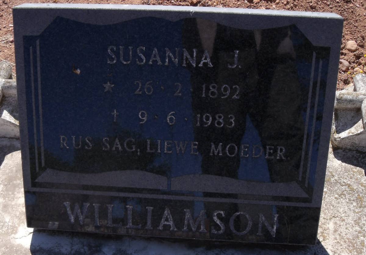 WILLIAMSON Susanna J. 1892-1983