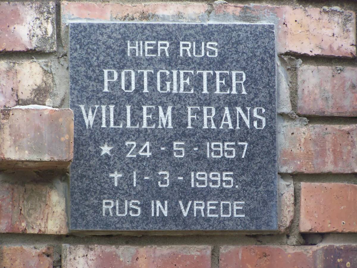 POTGIETER Willem Frans 1957-1995