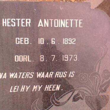 ? Hester Antoinette 1892-1973