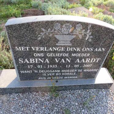 AARDT Sabina, van 1933-2007