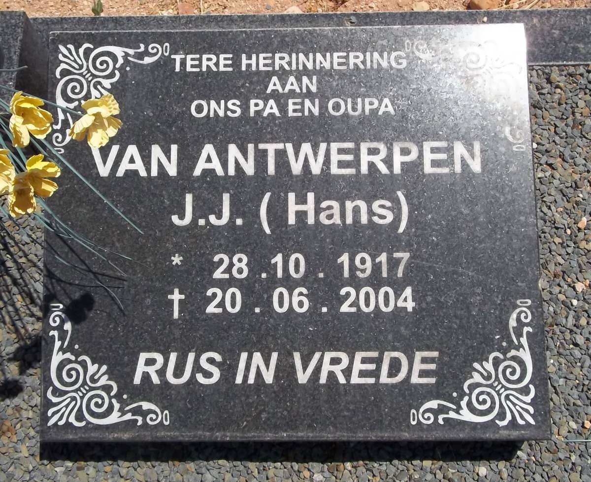 ANTWERPEN J.J., van 1917-2004