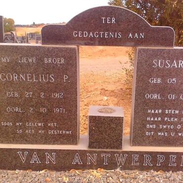 ANTWERPEN Cornelius P., van 1912-1971 &amp; Susara I.M. 1919-1995