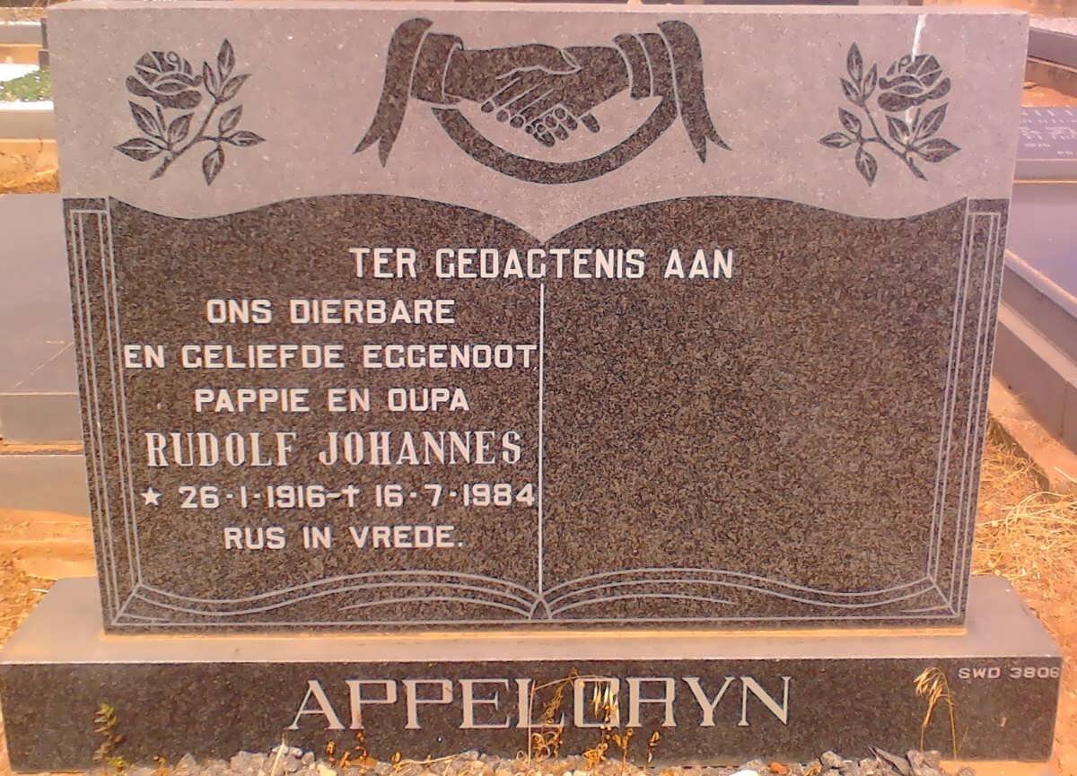 APPELGRYN Rudolf Johannes  1916-1984