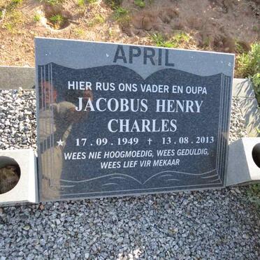 APRIL Jacobus Henry Charles 1949-2013