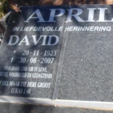 APRIL David 1923-2007
