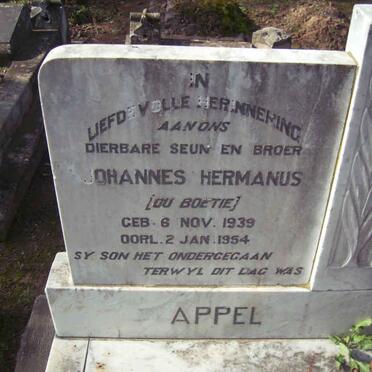 APPEL Johannes Hermanus 1939-1954