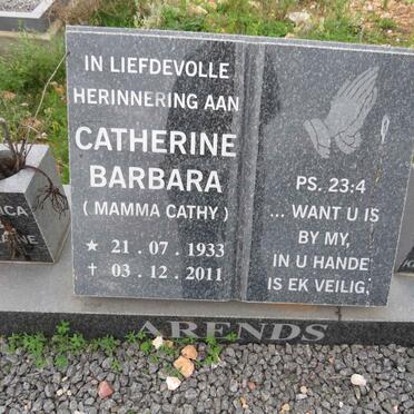 ARENDS Catherine Barbara 1933-2011
