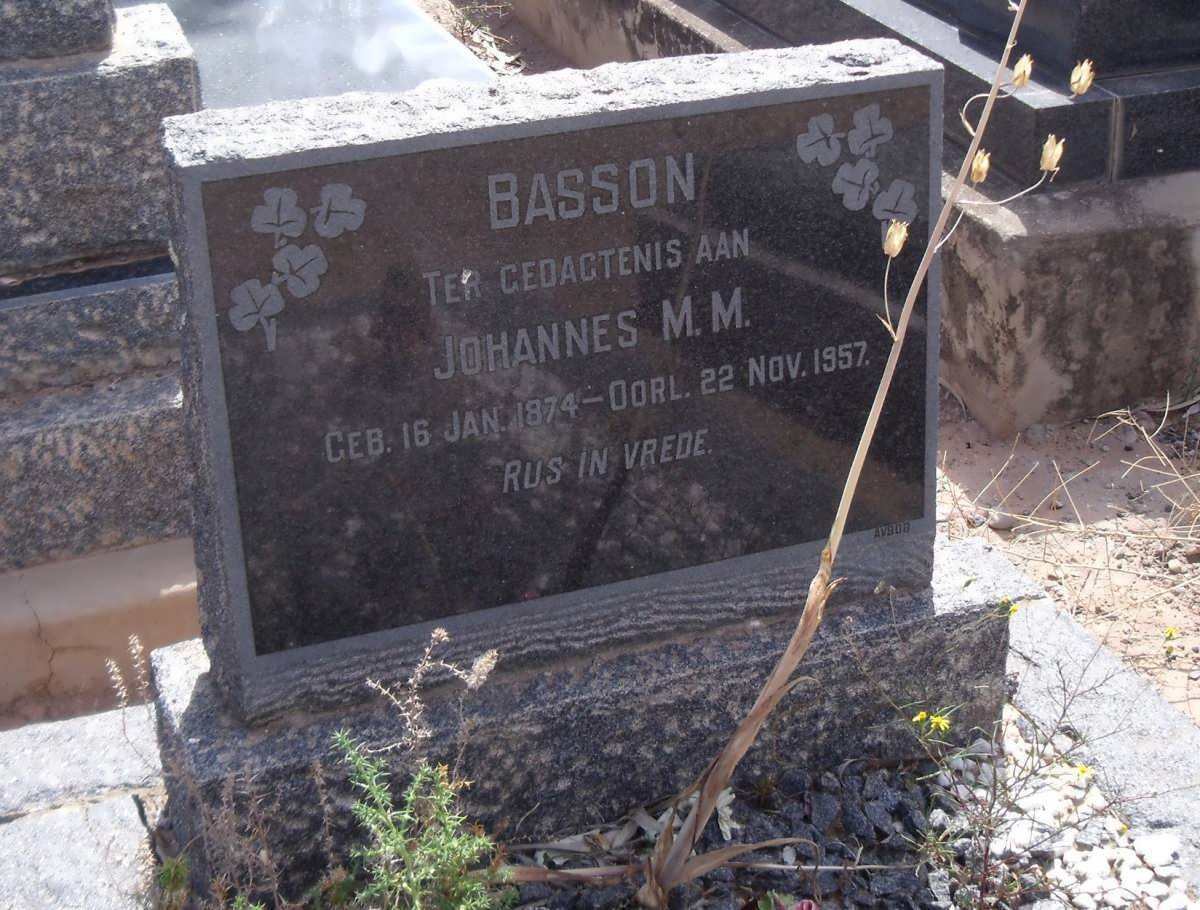 BASSON Johannes M.M. 1874-1957