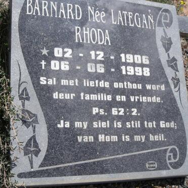 BARNARD Rhoda nee LATEGAN 1906-1998