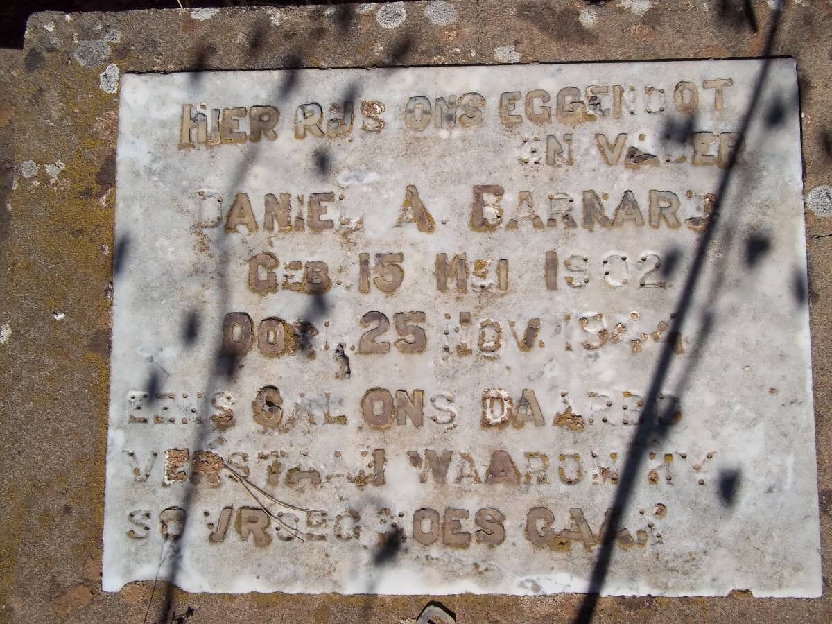 BARNARD Daniel A. 1902-1944