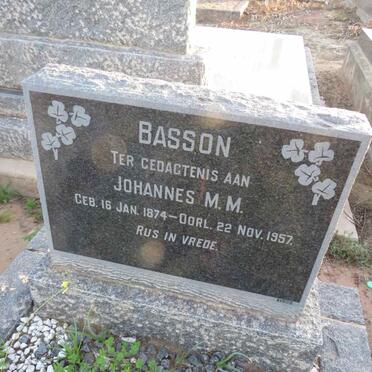 BASSON Johannes M.M. 1874-1957