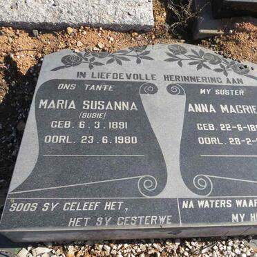 BEZUIDENHOUT Maria Susanna 1891-1980 :: BEZUIDENHOUT Anna Magrietha 1893-1970 _1