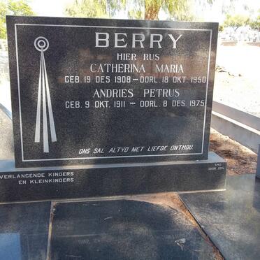 BERRY Andries Petrus 1911-1975 &amp; Catherina Maria 1908-1950