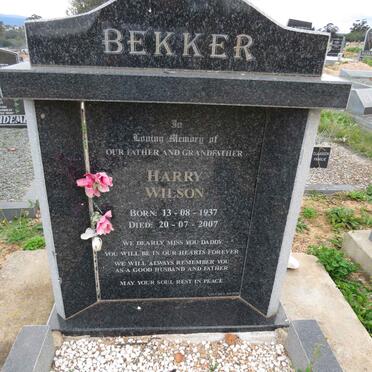 BEKKER Harry Wilson 1937-2007