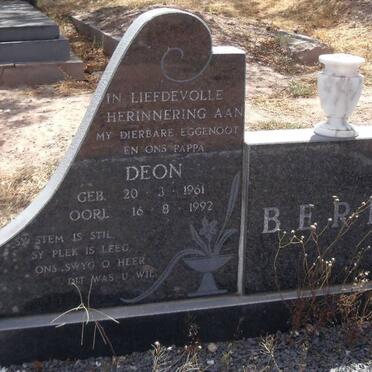 BERRY Deon 1961-1992