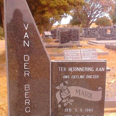 BERG Marie, van der 1949-1976