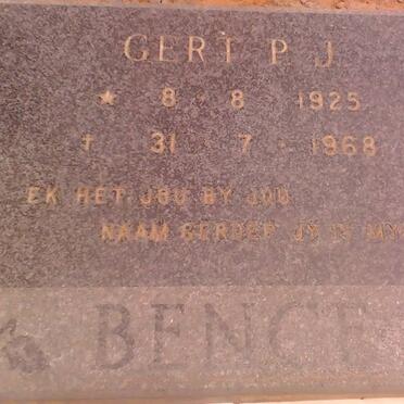 BENCE Gert P.J. 1925-1968