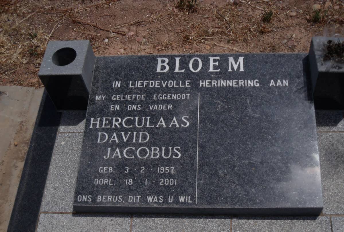 BLOEM Herculaas David Jacobus 1957-2001