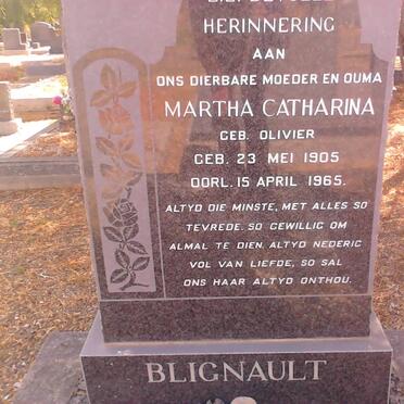 BLIGNAULT Martha Catherina 1905-1965